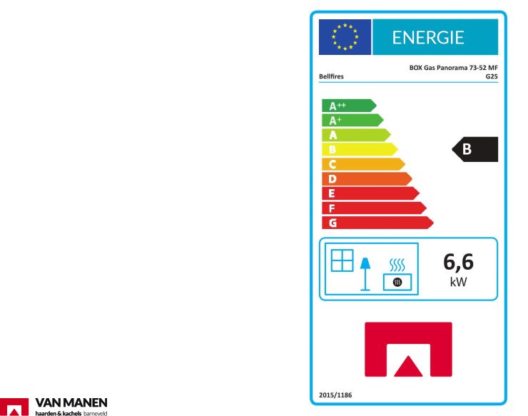 Bellfires Box Gas Panorama 73/52 Gashaard