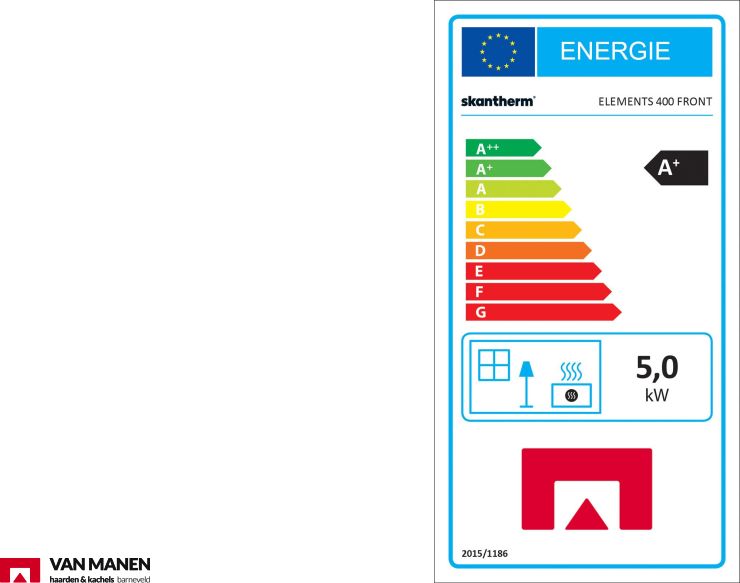 Skantherm Elements 400 front Houtkachel